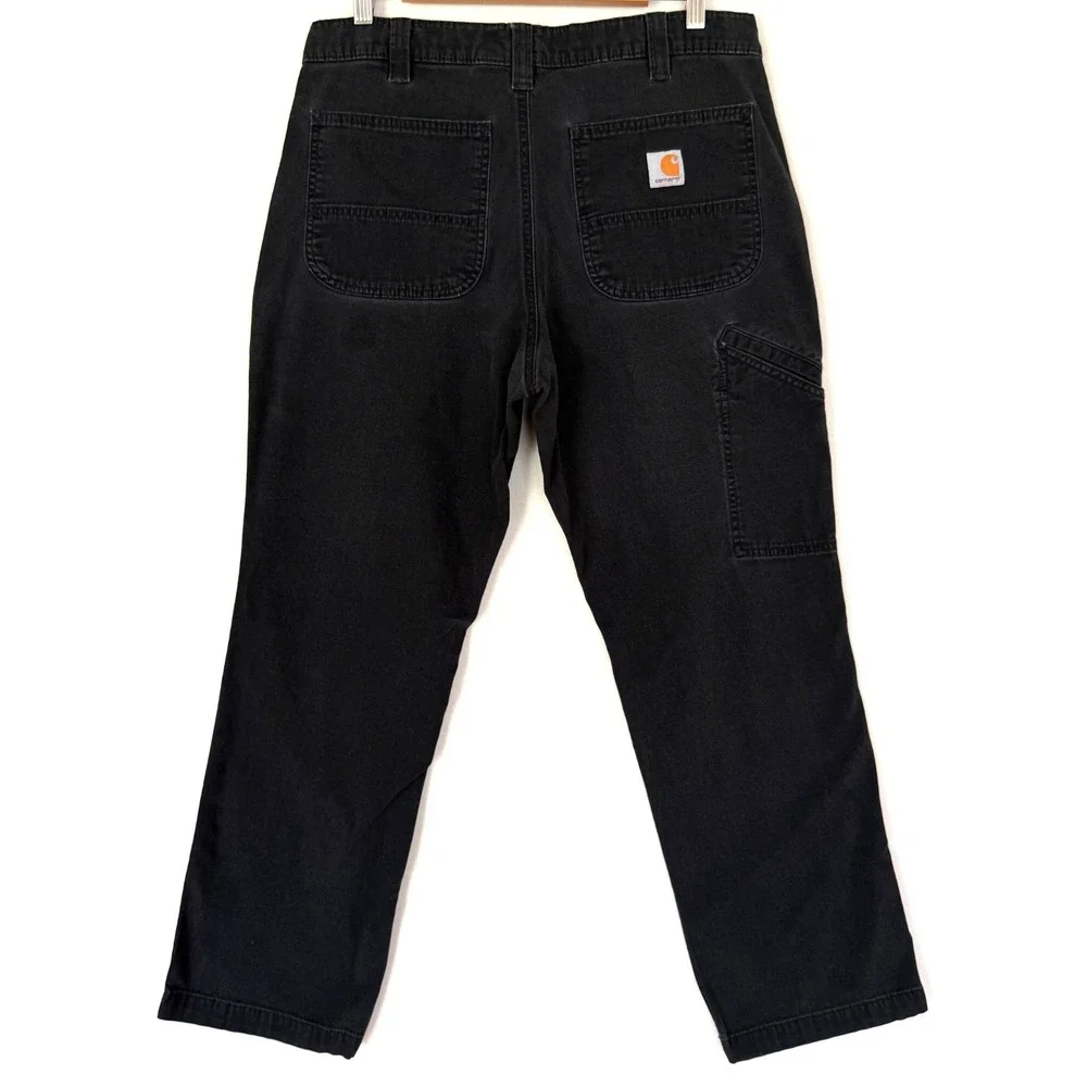 Carhartt Rugged Flex Relaxed Fit‎ Canvas Work Pants Men's 34 x 29 Black